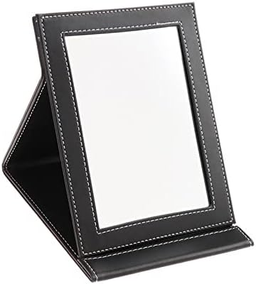 AMABEAhzj Ogledalo Za Šminkanje Stolno Ogledalo Za Šminkanje, Kompaktno Prijenosno Ogledalo Za Putovanja,Kožno Sklopivo Ogledalo