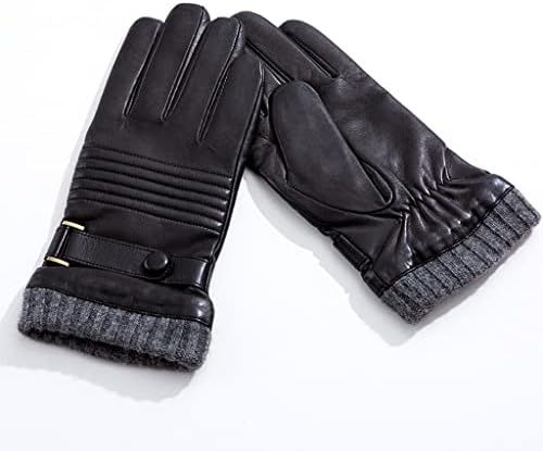 N / A kožne rukavice muške rukavice za osiguranje rada muške rukavice za toplu kožu od flisa zimske kožne rukavice