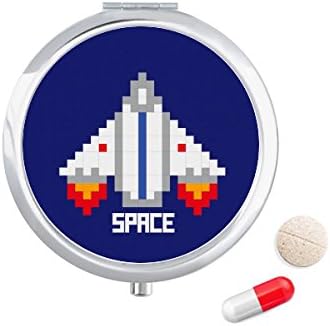 Svemirski Brod Polijetanje Svemira Pixel Kutija Za Pilule Džepna Kutija Za Skladištenje Lijekova Dozator Kontejnera