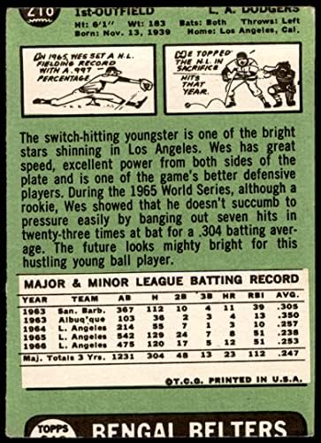 1967. apps # 218 Wes Parker Los Angeles Dodgers Fair Dodgers