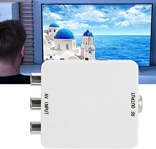Ashata Video Converter, AV do RF mini video pričvrsnički okvir VOZAČNI KONTERNI TV signal 67.25MHz 61.25MHz, AV do RF Converter Signal
