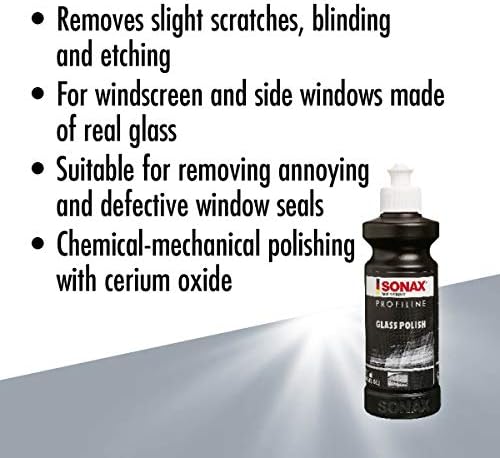 SONAX Profiline GlassPolish - uklanja lagane ogrebotine, zasljepljivanje i jetkanje iz prozora automobila napravljene od stakla. Silikon