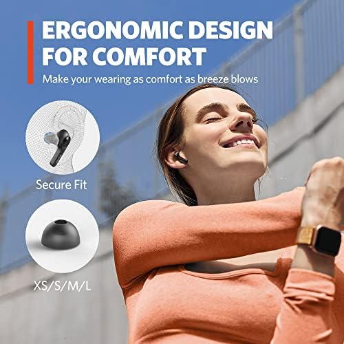 Wireless Earbun Wireless Earbuds, [Nadograđena verzija] [Koje Hi-Fi nagrade] Bluetooth ušni uši sa 4 MIC-a, zumbena iPX7 vodootporna, režim igre, bežično punjenje, duboki bas, USB-C Brzi naboj, 35h, crni