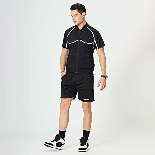 Muškarci Kostim Tuxedo Muški sportski fitness Dvodijelna veličina Summer Plus Vanjski slobodno vrijeme Men Regularna odijela