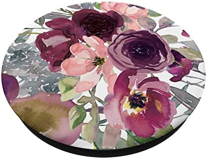 Cvjetni tamno ljubičasti sa slatkim ružičastim cvjetnim cvjetovima Popsockets zavariv popgrip