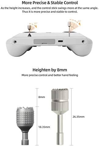 ANBEE visina Extension CNC aluminijumska kontrolor Dužina palice Povećani džojstik palac Rocker kompatibilan sa DJI mini 3/3 PRO Drone