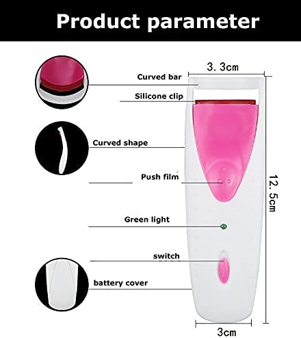 TZYY Grijani kovrčenje za žene za žene, električno automatsko hlači za grijanje trepavice 3 kom, prenosivi Curler sa silikonskim grejanjem,
