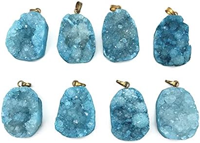 Shitou2231 1pcs plavi titanijum aura elektroplativ geude Kvarcni kristalni kamenje Privjesak nakit izrada diy ukrasnog kamenja i minerala