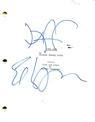 Jeff Goldblum potpisan autogram - Fly puni filmski scenarij - Geena Davis, David Cronenberg, Park Jurassic, invazija ugradbenih rešetki,