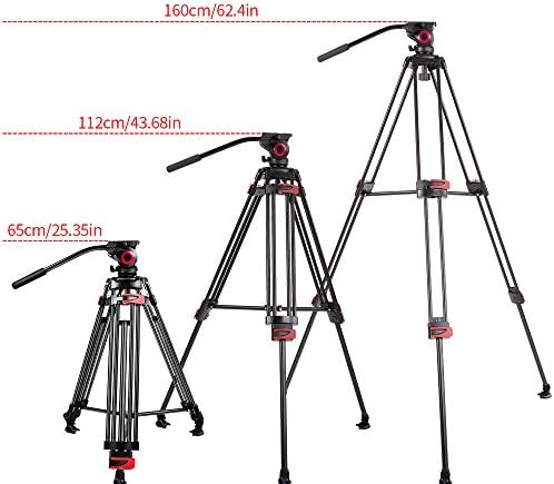 MILIBOO MTT603A Prijenosni aluminijski stativ za profesionalnu kameru / video kameru / DSLR stalak za stativ, glava tekućine