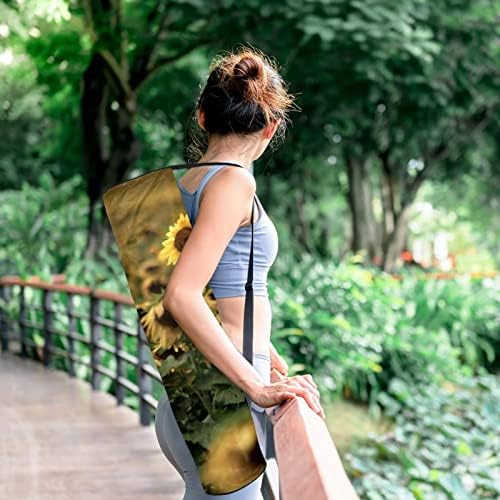 Suncokretovo polje Yoga Mat torbe torba za nošenje joge sa punim patentnim zatvaračem za žene i muškarce, nosač prostirke za jogu