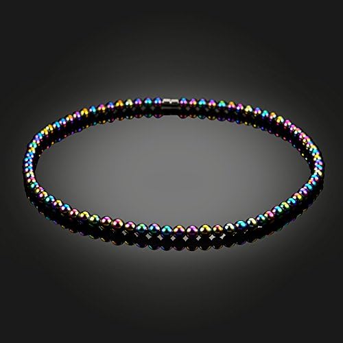 Unisex magnetska ogrlica, zdravlje Energy Beal Hematitne perle za kristalno kvarcne zaštitne zdravstvene zaštite