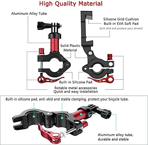 O'Woda Active kamera Mount Kit: Biciklistička držač za bicikl Držač bicikla Stezaljka za sjedalo za DJI osmo džep 4/3/2 / osmo akcija