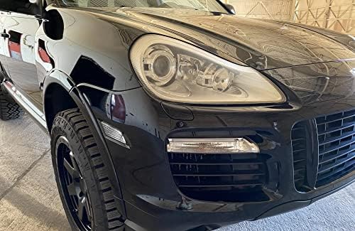 iJDMTOY Euro Clear Lens/hrom reflektivni Prednji branik bočni Marker kućišta kompatibilna sa 2007-10 Porsche Cayenne, zamijenite OEM