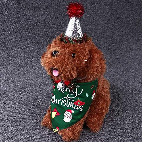 Zaldita Dog Mačka Santa Hat Bandana Scarf Bib Bowing Tie Tutu Suktic Božićni kostim Outfit Pet Xmas Holiday Party Dekoracija za slatke