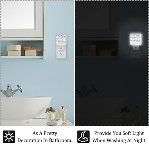 RODAILYCAY Light-Sensing Night Light Diamond Pop Texture, 2 pakovanja noćna svjetla se priključuju na zid, topla bijela LED noćna