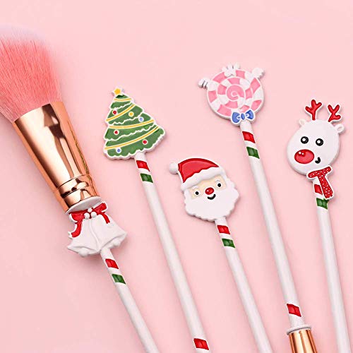 Eda Luxury Beauty Specijalni Santa Božićni odmor Ružičasta profesionalna četkica za šminkanje Contour Brush Brush Bronzer Fondacija