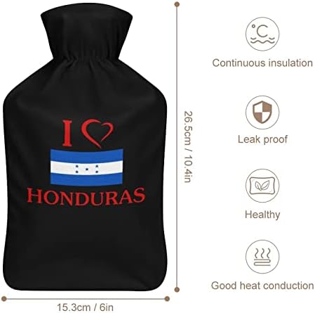 Volim Honduras zastavu vruće vodenu bocu gumene krevet toplije slatka topla torba s poklopcem za razdoblje ublažavanja bolova grčevi