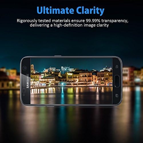 Icheckey 2-paket Samsung Galaxy S7 zaštitnik ekrana, 2.5 D puna pokrivenost kaljeno staklo zaštitni poklopac ekrana za Samsung Galaxy S7-Black