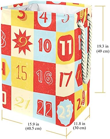 Retro Advent Calendar velike korpe za veš torba za prljavu krpu korpe sa ručkama sklopive kante za odlaganje