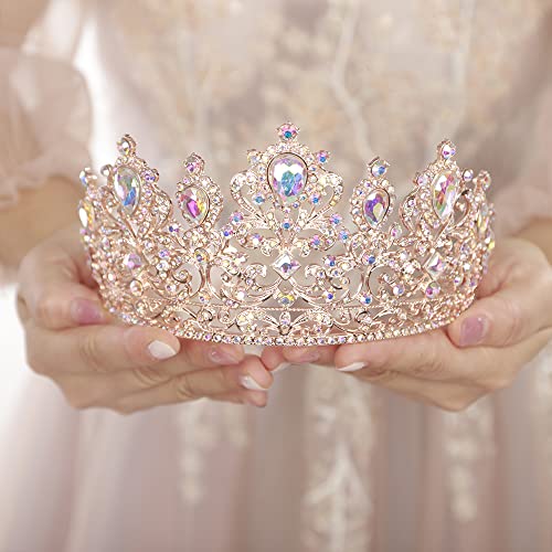 JWICOS barokna Vintage vještački dijamant Tiara Royal Crystal Crown tijare za žene princeza Crown Tiaras Svadbeni Dodaci za kosu za