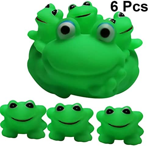 Stobok kornjača Igračke 7pcs Frog kupaonice za kupanje, gumene žabe Obiteljske kupaće igračke za djecu žabe za kupanje za bebe za