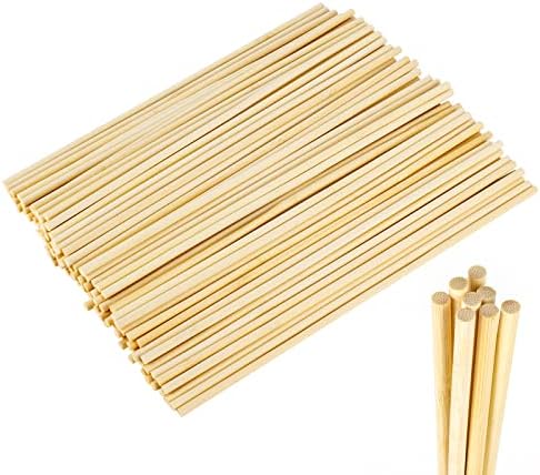 120kom drvene šipke za Tiple, 12x1/4 okrugle prirodne bambusove šipke za Tiple, nedovršeni drveni zanati štapići za izradu umjetničkih
