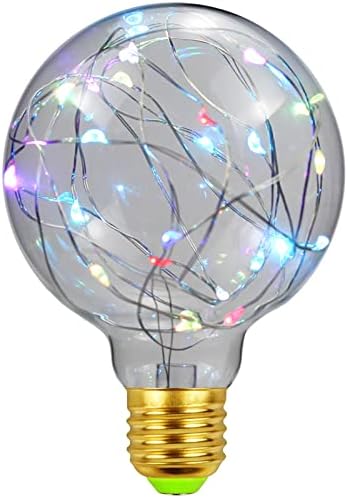ASMSW LED Globus Fairy sijalica sa šarenim svjetlom, G95 Edison Starry dekorativna Vintage žarulja Edison sijalice za ambijentalno