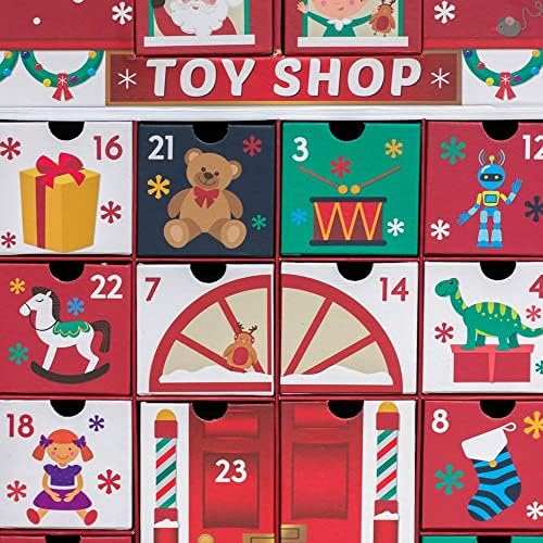 Sreća i sreća DIY Advent Kalendar Tree Santa dizajn, Craft božićno drvo Mini ladice, Božić Advent Kalendar kutije, svečani Advent