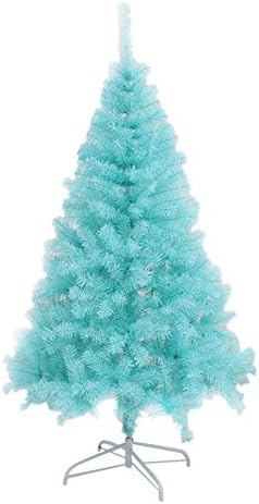 ZPEE Blue PVC božićno drvce, umjetni šarkirani bor s metalnim štandom jednostavan za sastavljanje golog stabla Ulin pogodno za pogodno