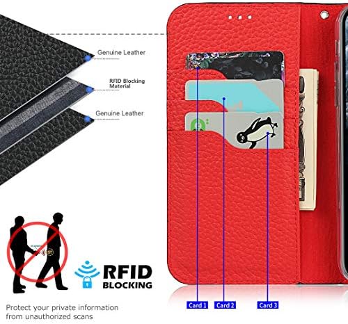 Torbica za novčanik Jaorty za iPhone 12/iPhone 12 Pro,sa utorima za kartice za blokiranje RFID-a,Namotačem za slušalice,preklopnim