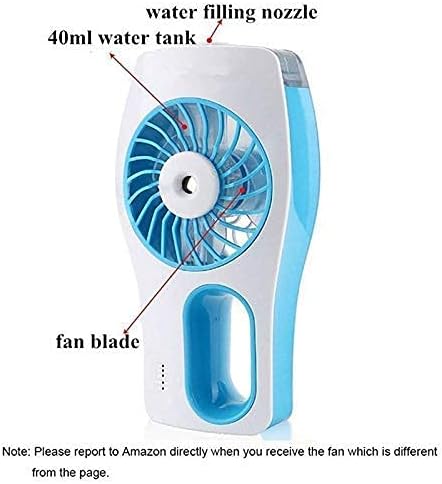 Uxzdx prijenosni ručni ventilator mali ventilator za zamagljivanje ugrađen punjivi USB ventilator ručni lični ovlaživač magle za hlađenje