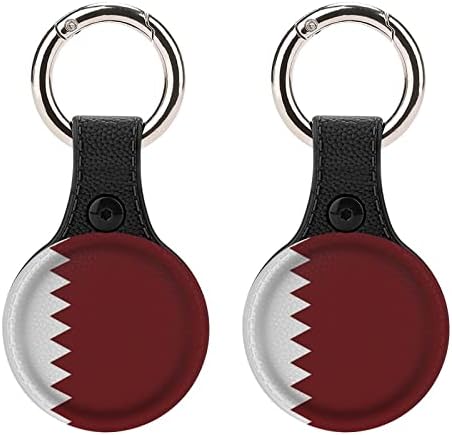 Zaštitna futrola za Katarsku zastavu kompatibilna za AirTag držač lokatora protiv gubitka s privjeskom za ključeve za ovratnik za