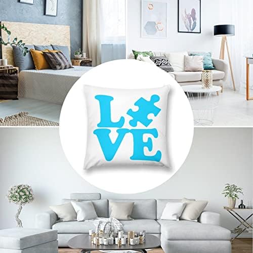 Love Autism bacajte jastuk za podizanje jastuka na poklopcu 2 kauča za kauč za kauč na kauču na kauču na kauču, dekorativni jastučnici