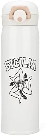 Sicilijanska trinacria Sicilia Pride Insulacijska boca za vodu od nehrđajućeg čelika Izolirana sportska šalica za vanjsko putno kampiranje