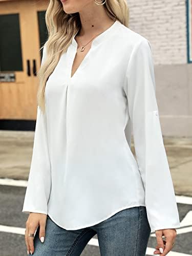 Ženska poslovna ležerna vrhova V izrez 3/4 majica sa majicama sa majicama sa labavim tunikom