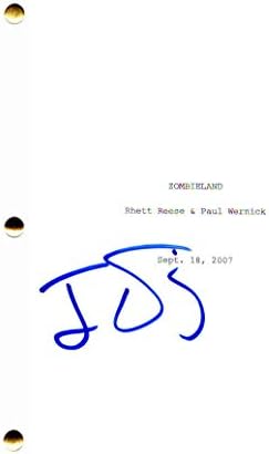 Jesse Eisenberg potpisan autogram - zombieland Cijeli filmski scenarij - Woody Harrelson, Emma Stone, društvena mreža, Mark Zuckerberg,