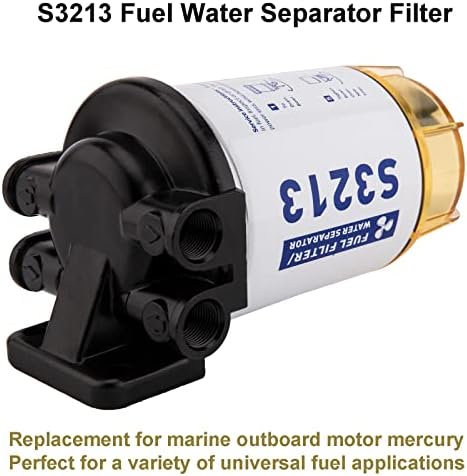 S3213 Filter za gorivo morski separator za gorivo sa 3/8 Barb X 1/4 NPT mesingana zamjena za motorni motor Merkur, zamjenjuje 35-60494-1,