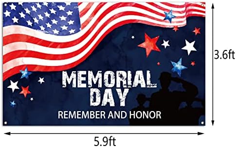 Dan sjećanja Backdrop Banner zapamtite i počastite Američke Patriotske zvijezde i pruge fotografija zidna pozadina dekoracija