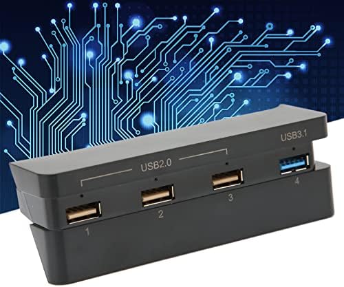 HAOX USB punjač za proširenje, LED indikator Hub kontroler sa 4 porta prenosiv za Slim Gaming Console