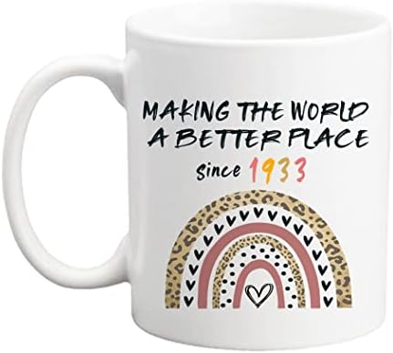 Lxqm 80th birthday Gifts for Women-Making the World a Better Place Since 1943 Birthday Mug - 11 Oz Novelty Coffee Mug 1943 kafa šolja 80th Birthday Gift Ideas to Tata mama deda Baka prijatelj muškarci