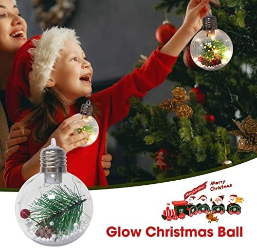 Božićno stablo Snow Globe Xmas LED privjesak zatvoreni dvorište Vrt Viseća svjetla Ukrasite ulice Izgled Dekorativnih svjetala Privjesak