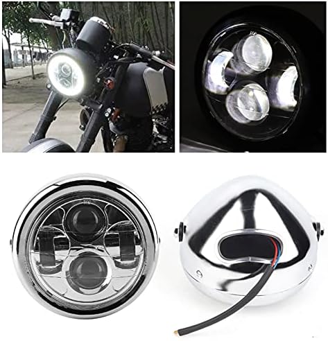 Doact farovi za motocikle univerzalni Vintage Aluminijum Retro LED okrugli farovi prednja lampa 12v okrugla led