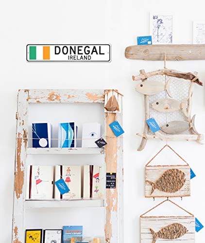Donegal, Irska - ulični znak Irske zastave - metalni znak za novitet, znak, znak za ulicu pećine Man, znak grada Irske, Irski dekor