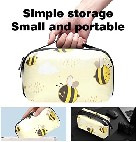 Elektronski Organizator, slatke pčele iz crtanih filmova mala torba za nošenje putnih kablova, kompaktna tehnološka torba za elektronsku