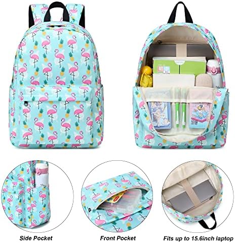 Yusudan flamingo školski ruksak za djevojke žene, tinejdžerske školske torbe knjigovođe Dame Laptop ruksaci