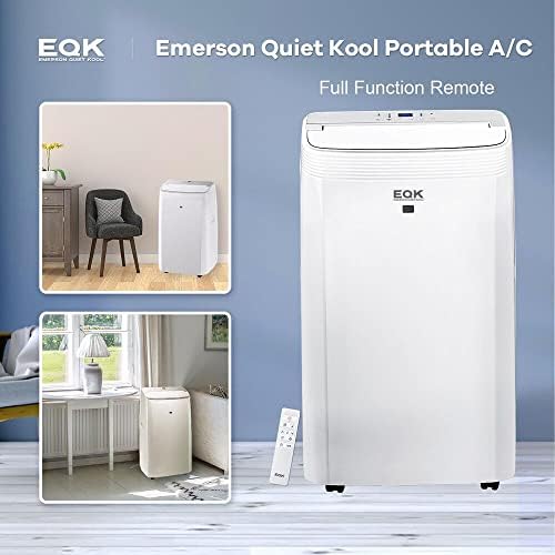 Emerson miran kool 10.000 BTU 4 u 1 pametni prenosni klima uređaj, odvlaživač, ventilator i 4,100 BTU grijač, za sobe do 550 m2. Ft.,