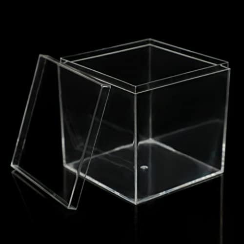 HEMOTON 4pcs Square Cube Candy Clear FAVER CAX plastični poklon kutija za liječenje kutija za liječenje Small ekran kutija za pohranu