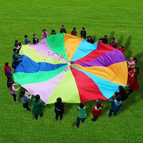 Lrpj Rainbow Padobranska igračka, Party Game padobran sa ručkama za djecu Dječija gimnastika kooperativna igra, igre na otvorenom